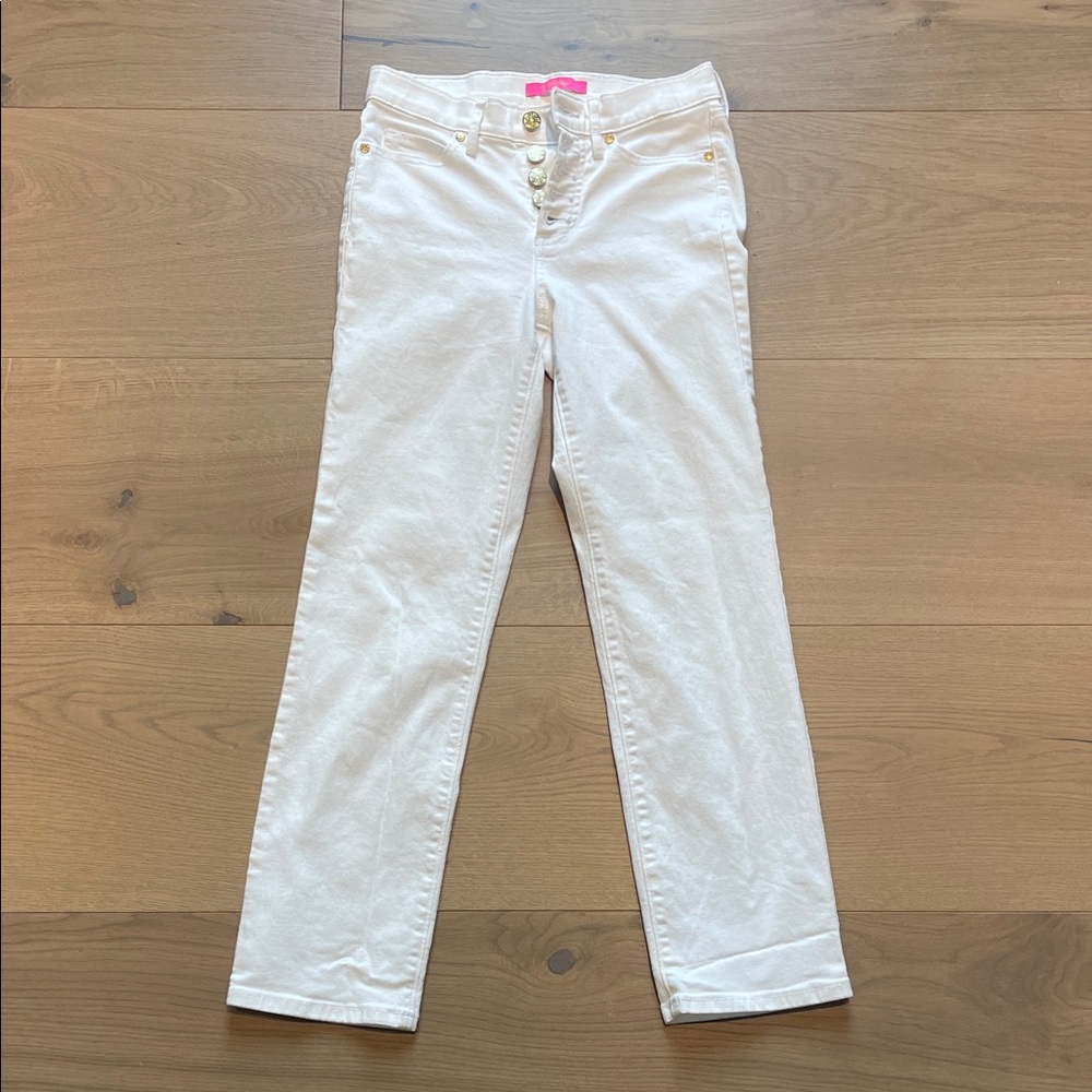 Lilly Pulitzer White Straight Leg Jeans